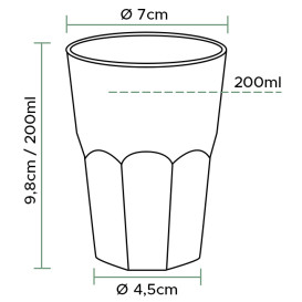 Verre Plastique Dur "Deco" PP 200ml (25 Unités)