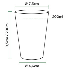 Verre Plastique Dur Diamant Transparent 200ml ( 1.000 Utés)