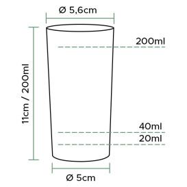 Verre Plastique Dur Long Drink 200ml (500 Unités)