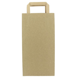 Sac en papier Kraft porte-bouteilles 19+8x37cm (250 Utés)