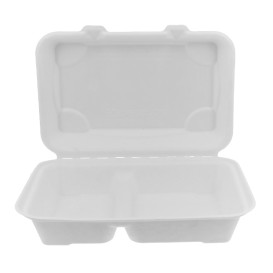 Emballage Canne à Sucre Blanche 2C 23x15x7,5cm (250 Utés)