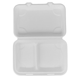 Emballage Canne à Sucre Blanche 2C 23x15x7,5cm (250 Utés)