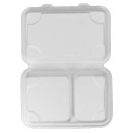 Emballage Canne à Sucre Blanche 2C 23x15x7,5cm (50 Utés)