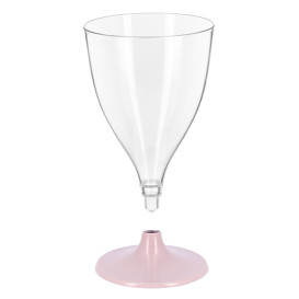 Coupe Réutilisable PS Eau/Vin Pied Rose 200ml 2P (6 Unités)