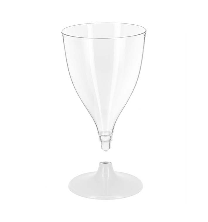 Coupe Réutilisable PS Eau/Vin Pied Blanc 200ml 2P (6 Unités) Coupe Réutilisable PS Eau/Vin Pied Blanc 200ml 2P (6 Unités)