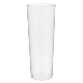 Verre Tube Réutilisable Incassable PP Transp. 300ml (10 Utés)