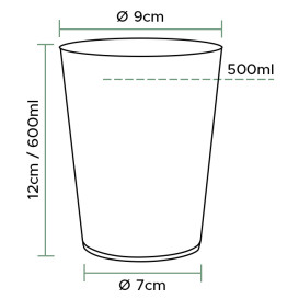 Verre à cidre 600ml PP Transparent (25 Unités)