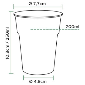 Gobelet Plastique à Bière PP Dur 200ml (40 Unités)