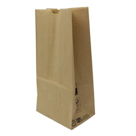 Sac en papier KRAFT sans anses 45g/m² 12+8x24cm (25 Utés)