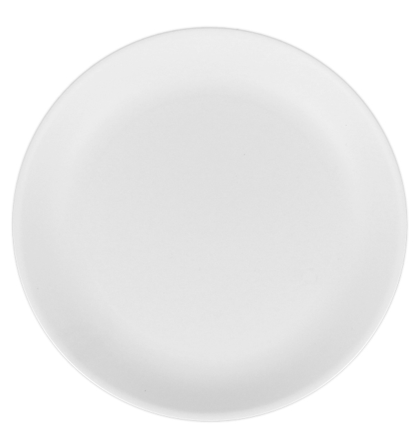Assiette Réutilisable Durable PP Minéral Blanc Ø21cm (6 Utés)
