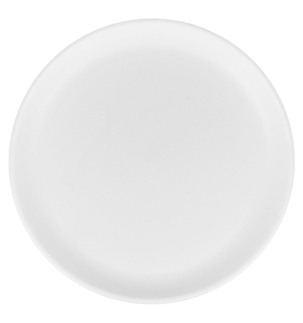 Assiette Réutilisable Durable PP Minéral Blanc Ø27,5cm (6 Utés)