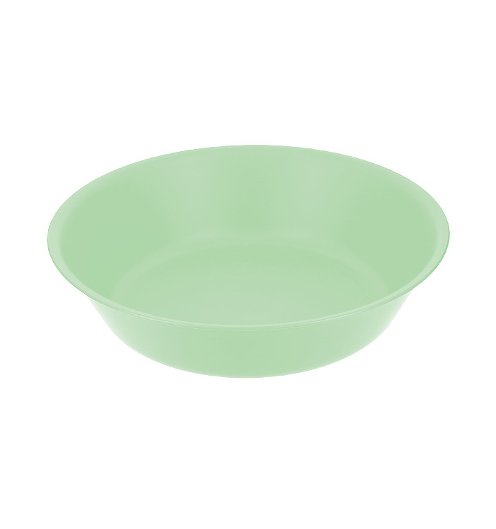 Assiette Réutilisable Durable PP Minéral Vert Ø18cm (54 Utés)