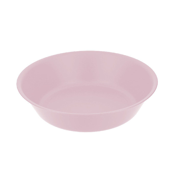 Assiette Réutilisable Durable PP Minéral Rose Ø18cm (6 Utés)