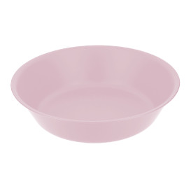 Assiette Réutilisable Durable PP Minéral Rose Ø18cm (54 Utés)