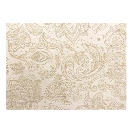 Nappe en Non-Tissé 120x120cm "Mandala" Crème 50g/m² (150 Utés)