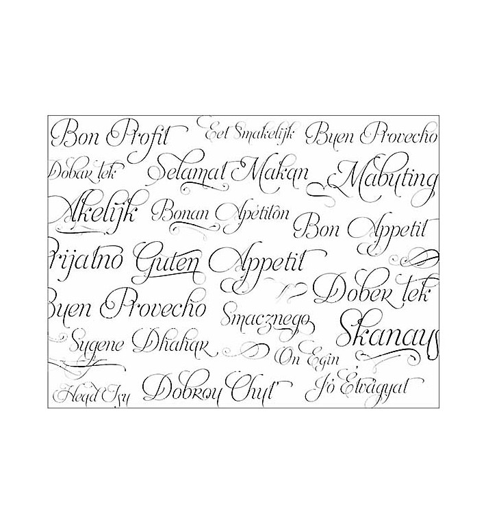 Nappe en papier 1,2x1,2m "Bon Appetit" 37g (300 Unités) Nappe en papier 1,2x1,2m "Bon Appetit" 37g (300 Unités)