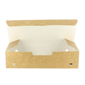 Boîte Repas à emporter Grand Kraft 200x100x50mm (25 Utés)
