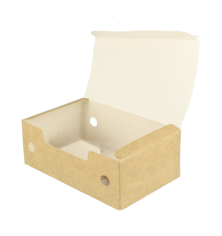 Boîte Repas à emporter Petit Kraft 115x72x43mm (750 Utés) Boîte Repas à emporter Petit Kraft 115x72x43mm (750 Utés)