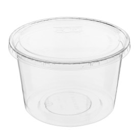 Couvercle Récipient Compostable PLA 235,355,470,940ml (50 Utés)