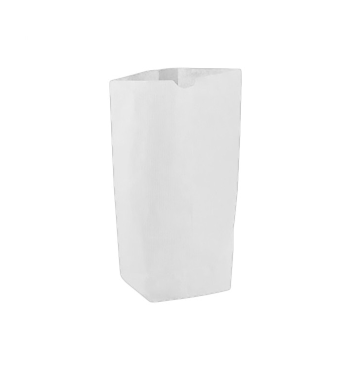 Sac en Papier avec Fond Hexagonal Blanc 19x26cm (50 Utés) Sac en Papier avec Fond Hexagonal Blanc 19x26cm (50 Utés)