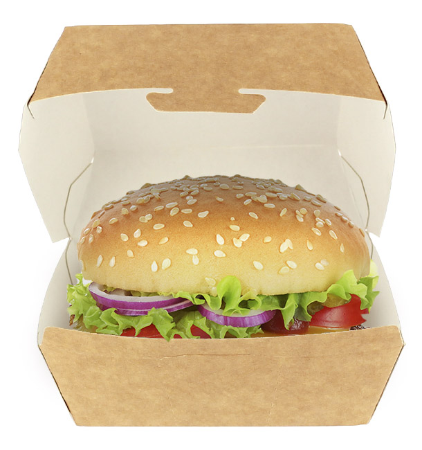 Boîte à Hamburger Kraft 12x12x7 cm (450 Unités)