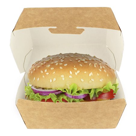 Boîte à Hamburger Kraft 12x12x7 cm (450 Unités)