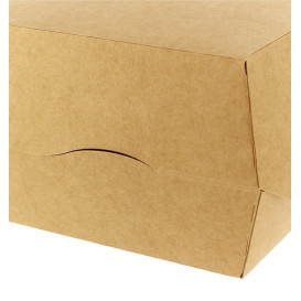 Boîte à Hamburger XXL Kraft 14,5x14,5x8 cm (25 Utés)
