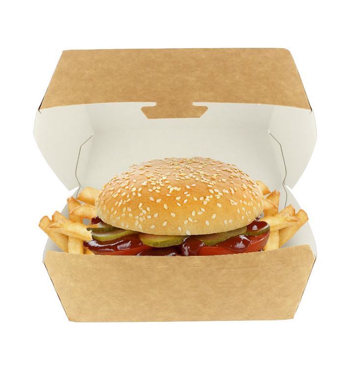 Boîte à Hamburger Kraft Mega 16,5x18x9cm (200 Utés) Boîte à Hamburger Kraft Mega 16,5x18x9cm (200 Utés)