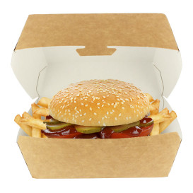 Boîte à Hamburger Kraft Mega 16,5x18x9cm (25 Utés)