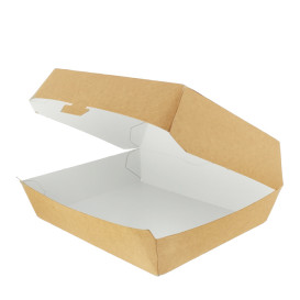 Boîte à Hamburger Kraft Géant 23x17,5x8cm (175 Utés)
