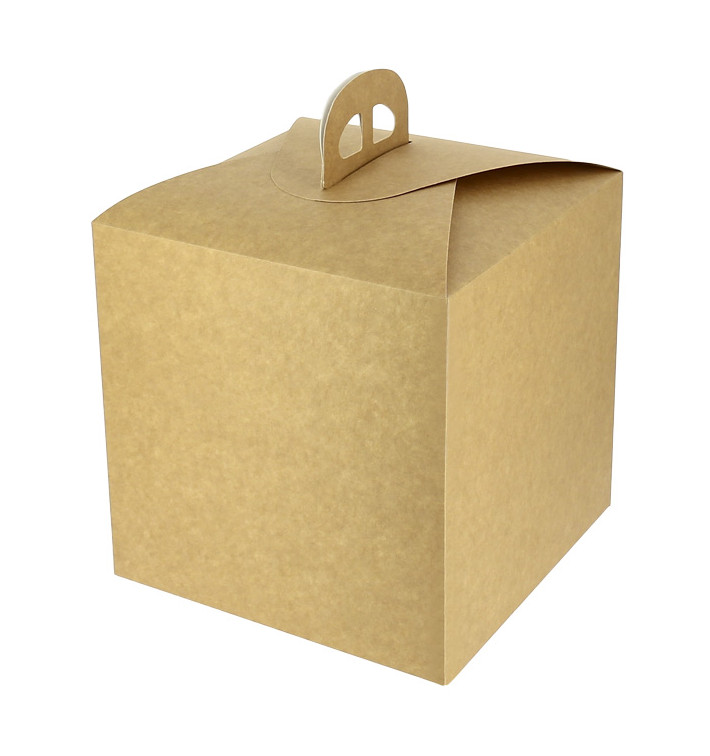 Boîte de Panettone en carton kraft 1000g 21,5x21,5x21,5cm (100 Utés) Boîte de Panettone en carton kraft 1000g 21,5x21,5x21,5cm (100 Utés)