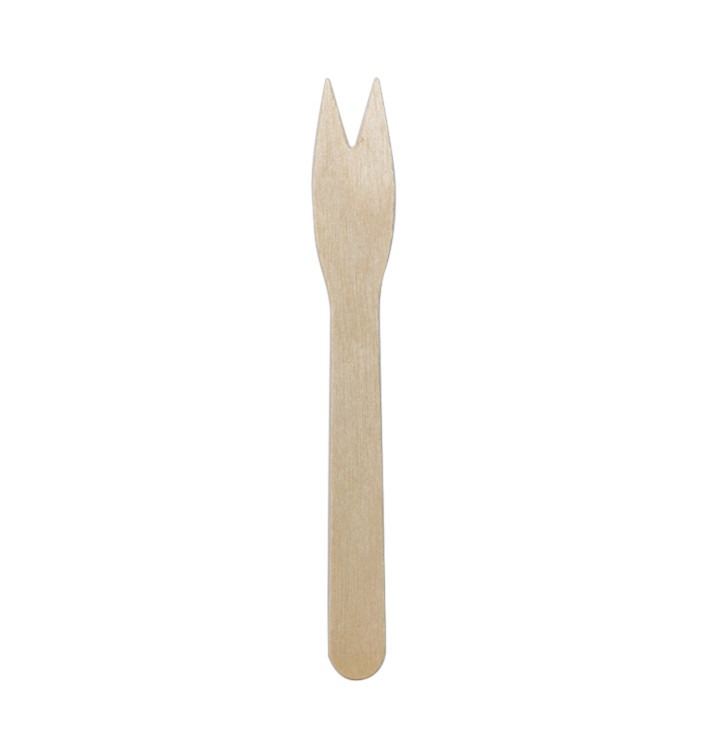 Mini Fourchette en bois 12cm (100 Unités) Mini Fourchette en bois 12cm (100 Unités)