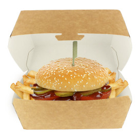 Boîte à Hamburger Kraft Mega 16,5x18x9cm (25 Utés)