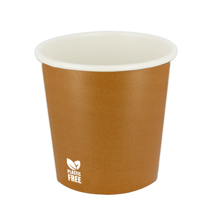 Gobelet en Carton sans Plastique 4Oz/120ml "Caramel" Ø6,2cm (100 Unités) Gobelet en Carton sans Plastique 4Oz/120ml "Caramel" Ø6,2cm (100 Unités)