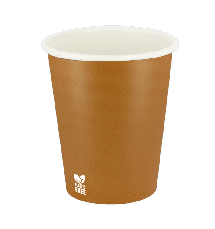 Gobelet en Carton sans Plastique 7 Oz/210ml "Caramel" Ø7cm (1.000 Utés) Gobelet en Carton sans Plastique 7 Oz/210ml "Caramel" Ø7cm (1.000 Utés)