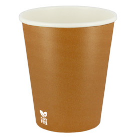 Gobelet en Carton sans Plastique 8 Oz/240ml "Caramel" Ø8,0cm (50 Unités)