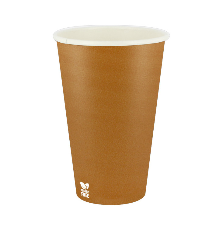 Gobelet en Carton sans Plastique 12 Oz/360ml "Caramel" Ø8cm (1.000 Utés) Gobelet en Carton sans Plastique 12 Oz/360ml "Caramel" Ø8cm (1.000 Utés)