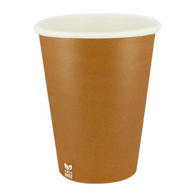 Gobelet en Carton sans Plastique 14 Oz/420ml "Caramel" Ø9,0cm (50 Unités)