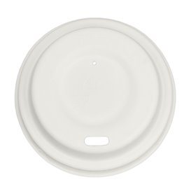 Couvercle Avec Trou en Fibre Moulée Blanc Ø6,2cm (2.000 Utés)