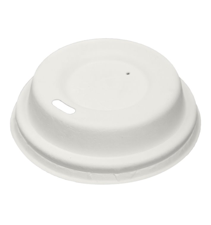 Couvercle Avec Trou en Fibre Moulée Blanc Ø6,2cm (50 Utés) Couvercle Avec Trou en Fibre Moulée Blanc Ø6,2cm (50 Utés)