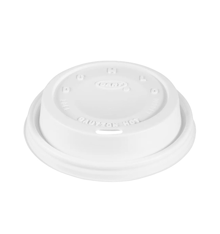 Couvercle plastique PS "Cappuccino" Blanc Ø8,6cm (1000 Unités) Couvercle plastique PS "Cappuccino" Blanc Ø8,6cm (1000 Unités)