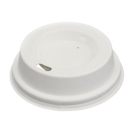 Couvercle Avec Trou en Fibre Moulée Blanc Ø7,0cm (2.100 Utés)