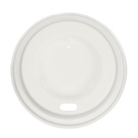 Couvercle Avec Trou en Fibre Moulée Blanc Ø7,0cm (2.100 Utés)