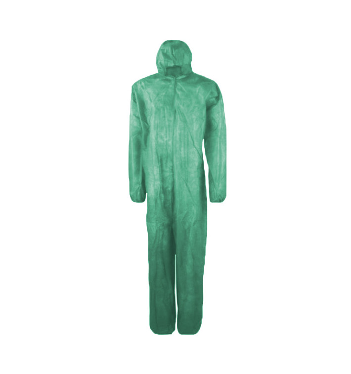 Combinaison TNT PP Capuche et Fermeture Eclair Taille XL Vert (1 Uté) Combinaison TNT PP Capuche et Fermeture Eclair Taille XL Vert (1 Uté)