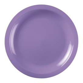 Assiette Plastique Réutilisable Plate Lilas PP Ø185mm (50 Utés)