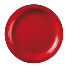 Assiette Plastique Réutilisable Plate Rouge PP Ø185mm (600 Utés)