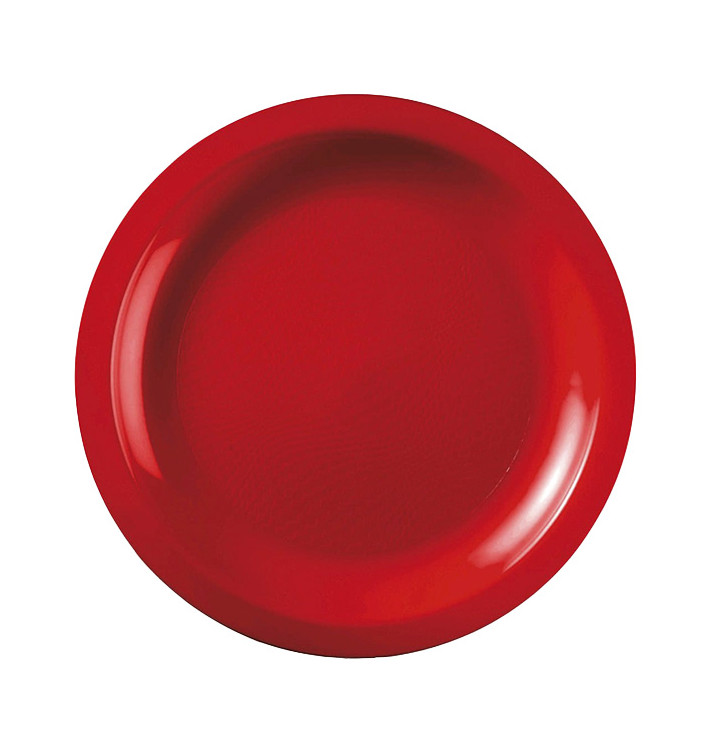 Assiette Plastique Réutilisable Plate Rouge PP Ø185mm (50 Utés) Assiette Plastique Réutilisable Plate Rouge PP Ø185mm (50 Utés)