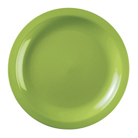 Assiette Plastique Réutilisable Plate Vert citron PP Ø185mm (600 Utés)