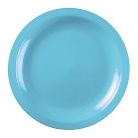 Assiette Plastique Réutilisable Plate Turquoise PP Ø185mm (50 Utés)