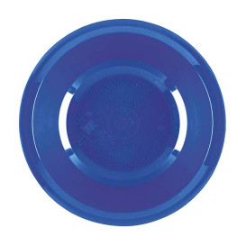 Assiette Plastique Réutilisable Creuse Bleu Mediterranée PP Ø195mm (600 Utés)